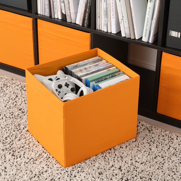 Коробка, оранжевый 33x38x33 см IKEA ДРЁНА 604.439.76 - фото 5