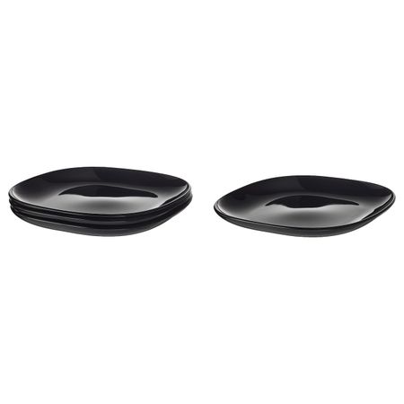 Тарелка, черный 25x25 см IKEA BACKIG БАККИГ 404.390.51