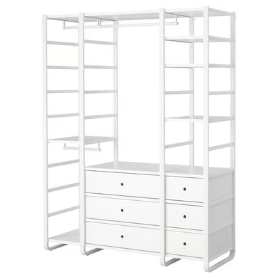 ELVARLI Гардероб, комбинация - белый 165x55x216 см
