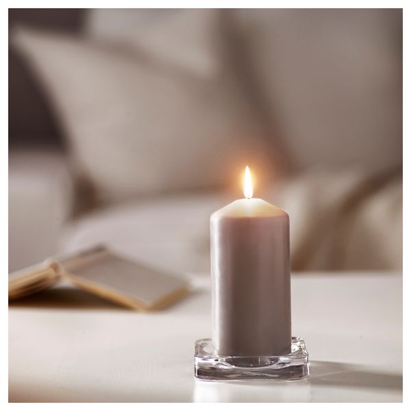 Неароматическая свеча формовая ДАГЛИГЕН, серый (14 см) - фото 2