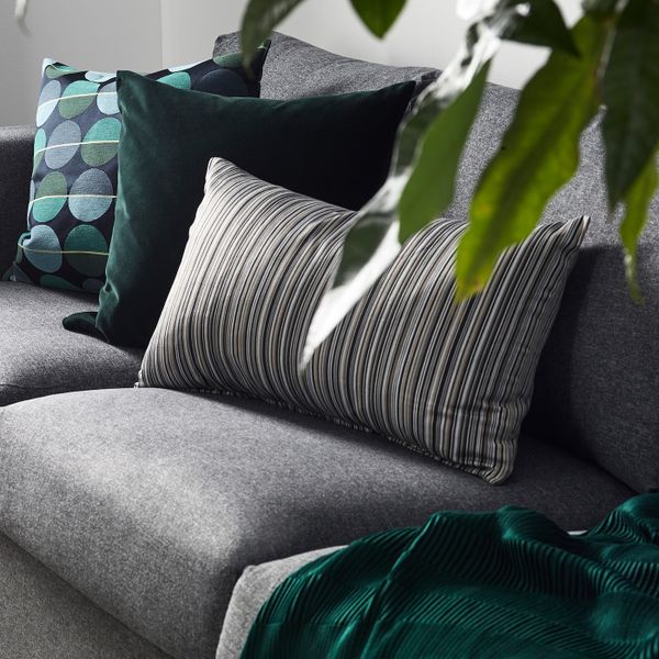 Чехол на подушку, синий-зеленый 50x50 см IKEA ОТТИЛЬ 503.623.86 - фото 5