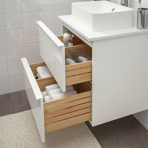 Шкаф со столешницей 45x32 раковина, 62x49x72 cm IKEA HÖRVIK ХОРВИК, GODMORGON ГОДМОРГОН, TOLKEN ТОЛКЕН 193.083.87 - фото 4