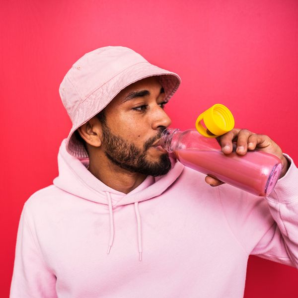 Бутылка для воды, прозрачное стекло/желтый 0.5 л IKEA FORMSKÖN ФОРМСКЁН 804.972.18 - фото 4