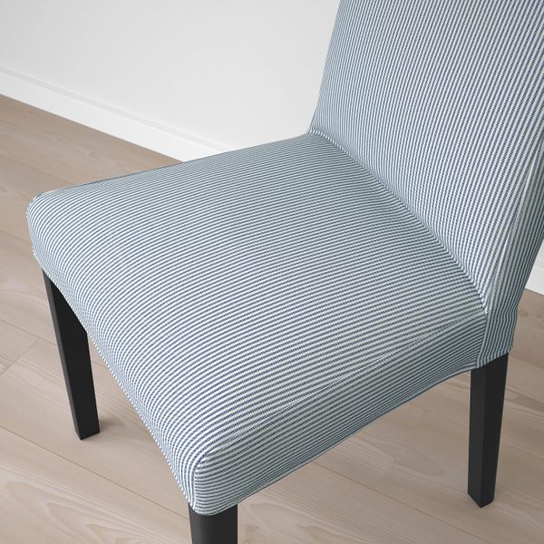 Стул, черный/Роммеле темно-синий/белый IKEA BERGMUND БЕРГМУНД 193.899.82 - схема-чертеж с размерами
