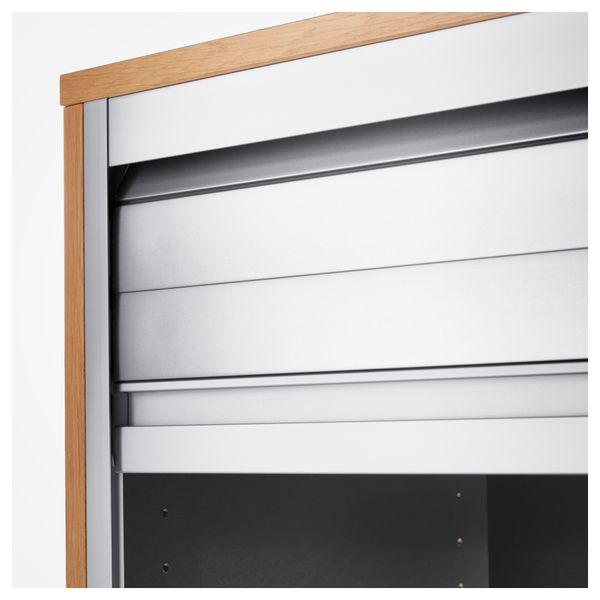 Шкаф с дверью-шторой ГАЛАНТ, дубовый шпон (80x80 см) - схема-чертеж с размерами