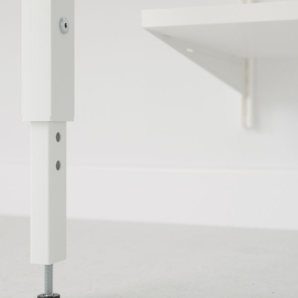 Стеллаж со столешницей, белый 187x62x201 см IKEA BOAXEL БОАКСЕЛЬ / LAGKAPTEN ЛАГКАПТЕН 694.406.19 - схема-чертеж с размерами