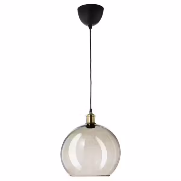 JAKOBSBYN / JÄLLBY Подвесной светильник - дымчатый стекло/латунированный - фото 1