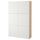 Комбинация для хранения с дверцами, под беленый дуб/вассвикен белый 120x40x192 см IKEA БЕСТО 392.666.59