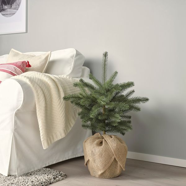 Искусственное растение в горшке, для дома/улицы рождественская елка, 24 см IKEA ВИНТЕРФЕСТ 204.370.29 - фото 3