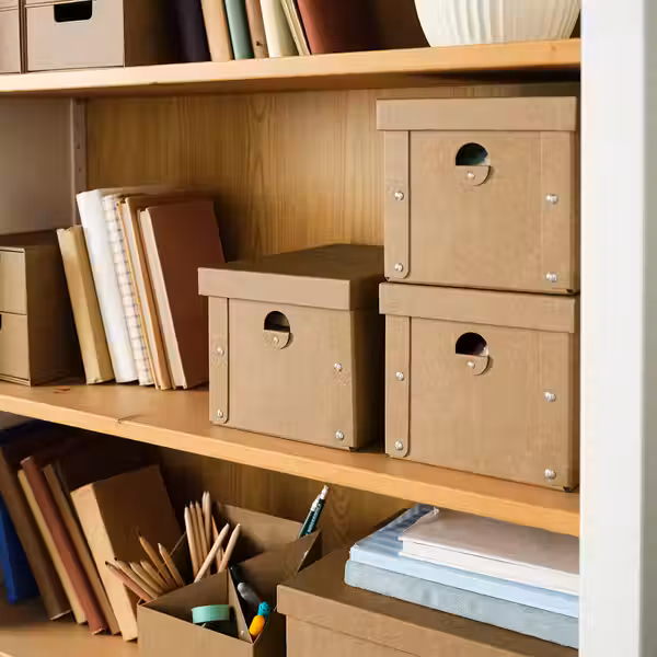 GÄRDESGÅRD ГЭРДЕСГОРД Коробка с крышкой - естественный 18x25x16 см - фото 3