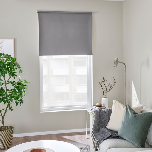 Рулонная штора, блокирующая свет, серый, 120x155 см IKEA FÖNSTERBLAD 905.384.64 - схема-чертеж с размерами