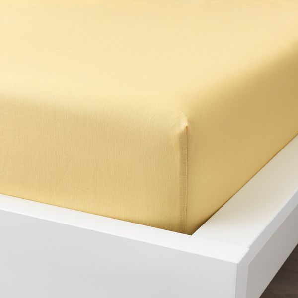 Простыня натяжная, светло-желтый 180x200 см IKEA PUDERVIVA ПУДЕРВИВА 004.335.79 - фото 2