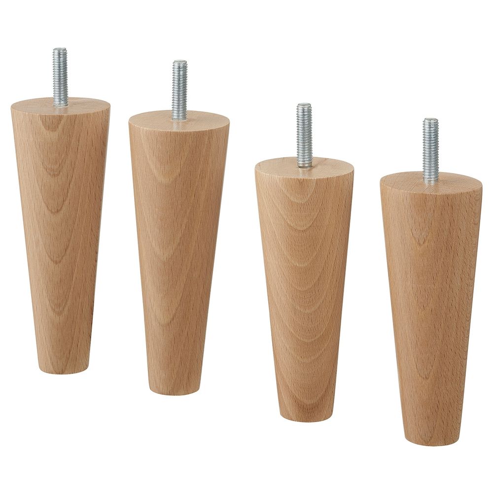 Ножки для кресла, бук IKEA STRANDMON СТРАНДМОН 305.156.44 - схема-чертеж с размерами