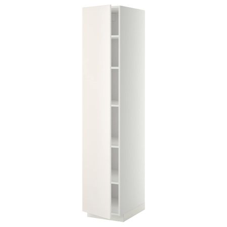 Высокий шкаф с полками, белый/Веддинге белый 40x60x200 см IKEA METOD МЕТОД 594.458.63