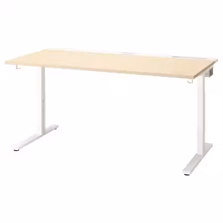 MITTZON МИТТЗОН Письменный стол - березовый шпон белый 160x80 см