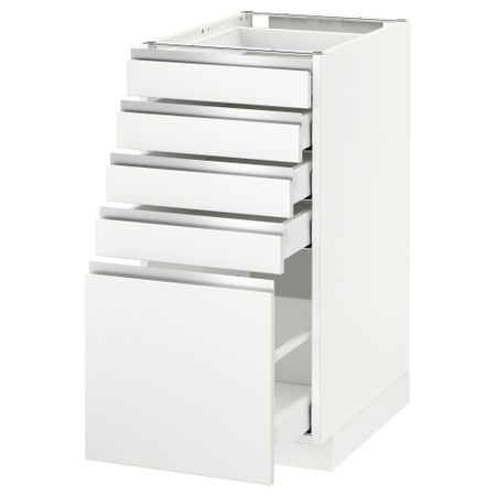 Напольный шкаф с 5 ящиками МЕТОД / МАКСИМЕРА, белый, Нодста белый