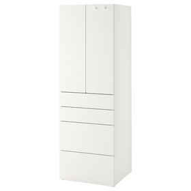SMÅSTAD / PLATSA Гардероб - белый белый/с 4 ящиками 60x57x181 см