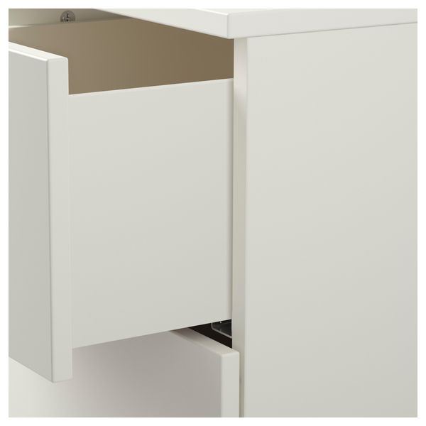 Комод с 2 ящиками НОРДЛИ, белый (40x52 см) - фото 4