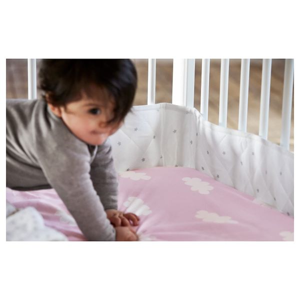 Мягкий бортик, белый, серый, 120x60 см IKEA ХИММЕЛЬСК 803.704.60 - схема-чертеж с размерами