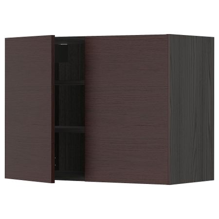 Навесной шкаф с полками, 2 дверцы, 80x60 cm IKEA METOD МЕТОД 094.568.49