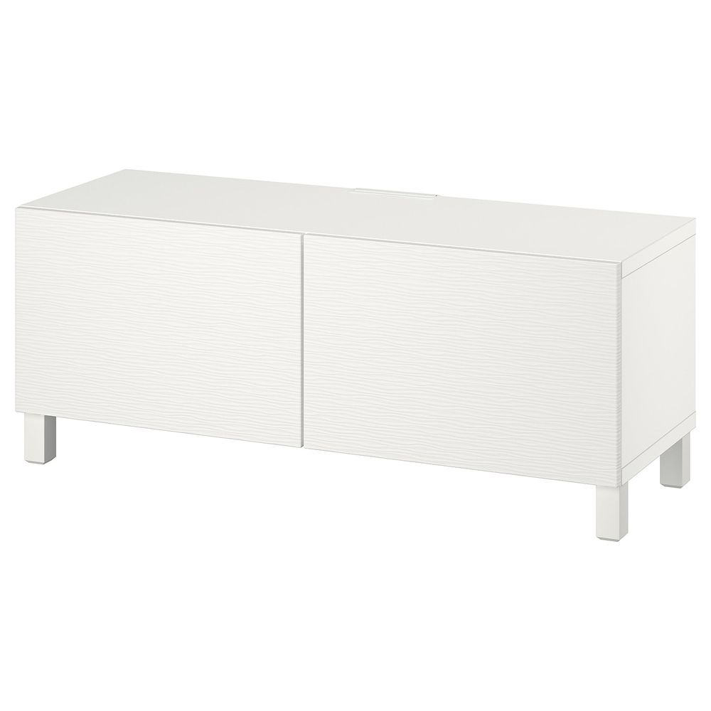 Тумба под ТВ, с дверцами, белый Лаксвикен/СТУББ/белый 120x42x48 см IKEA BESTÅ БЕСТО 594.320.83 - фото 1