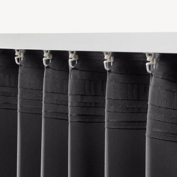 Затемняющие гардины, 2 шт., серый 145x300 см IKEA ANNAKAJSA АННАКАЙСА 603.902.42 - фото 4
