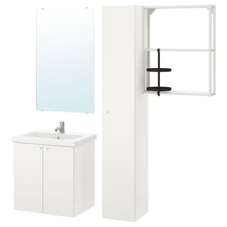Комплект мебели для ванной,13 предмета, 64x43x65 cm IKEA TVÄLLEN ЛЕН ТВЭЛЛЕН, BEGIVENHET БЕГИВЕНХЕТ 393.383.31