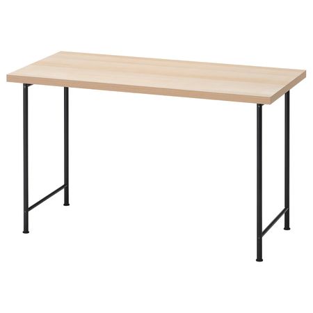 LAGKAPTEN / SPÄND Письменный стол - под беленый дуб/чёрный 120x60 см