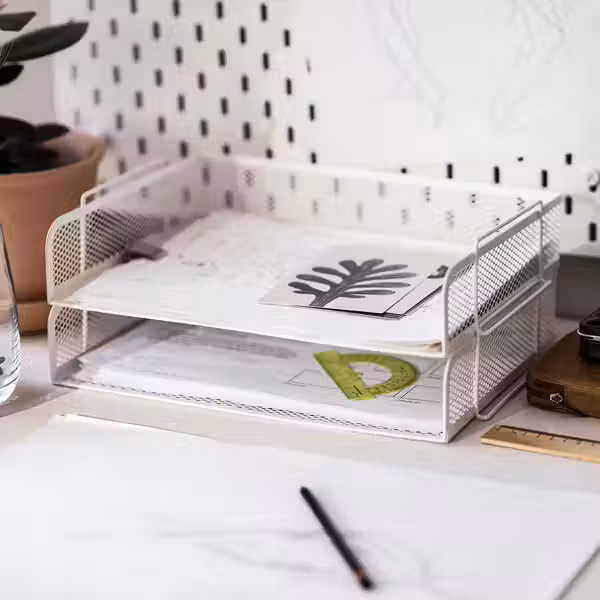 DRÖNJÖNS Лоток для корреспонденции - белый - фото 2