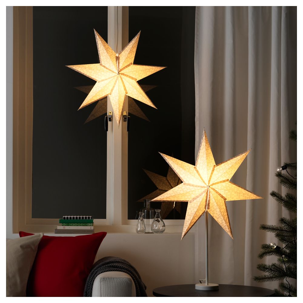 Абажур СТРОЛА, серый снежинки, белый (60 см) - фото 1