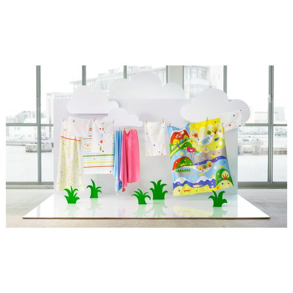 Пододеяльник, наволочка для кроватки ФАНТАСИДЬЮР, разноцветный (110x125/35x55 см) - схема-чертеж с размерами