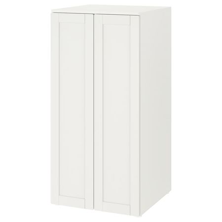 SMÅSTAD / PLATSA Гардероб - белый с рамой/с 3 полками 60x57x123 см
