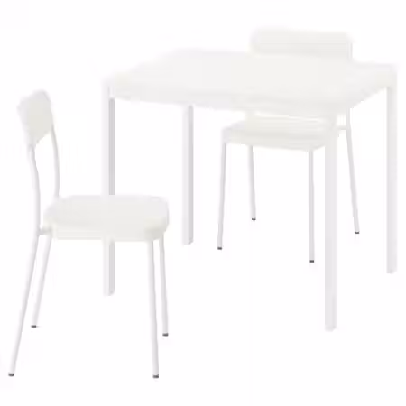 VIHALS / VIHALS Стол и 2 стула - белый/белый 84/120x74 см