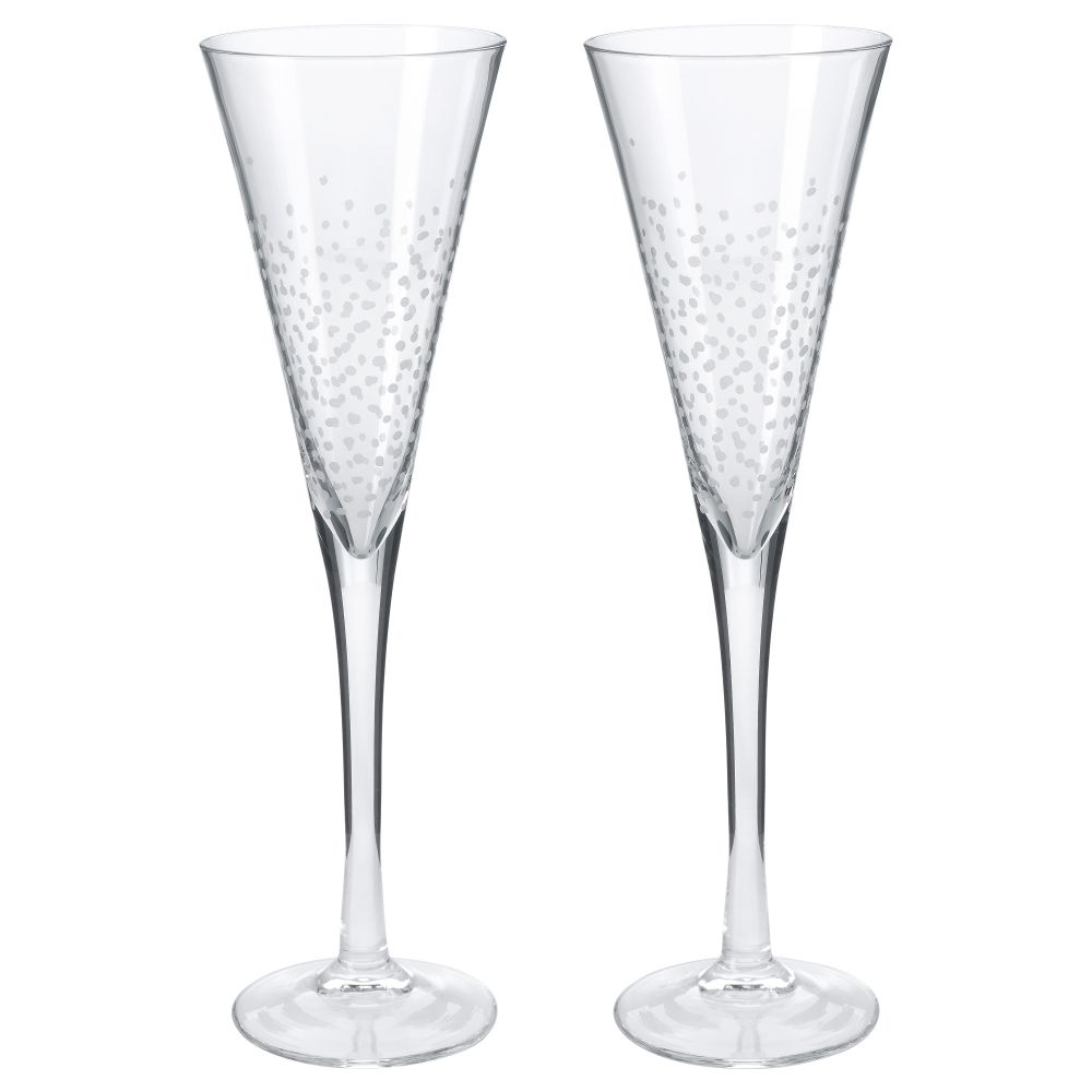 Бокал для шампанского ВИНТЕР 2015, стекло, с рисунком (18 сл) - фото 1