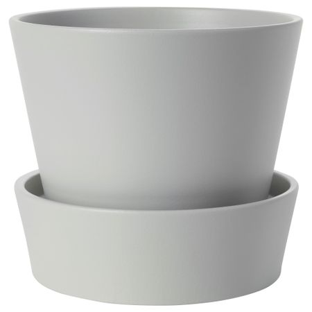 Горшок цветочный с поддоном СЕНАП, серый (12 см)