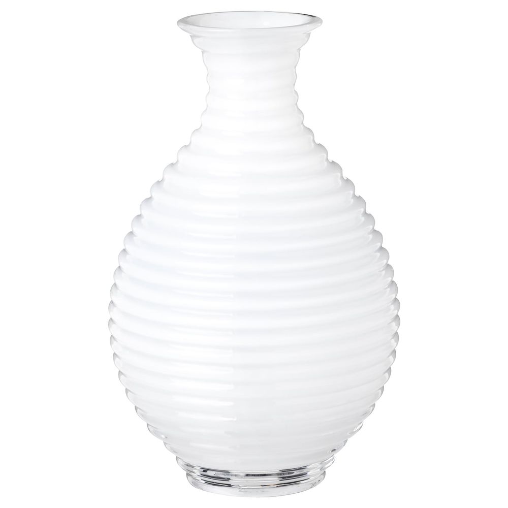 Ваза, стекло белый 13 см IKEA INBJUDEN ИНБЬЮДЕН 104.913.09 - фото 1