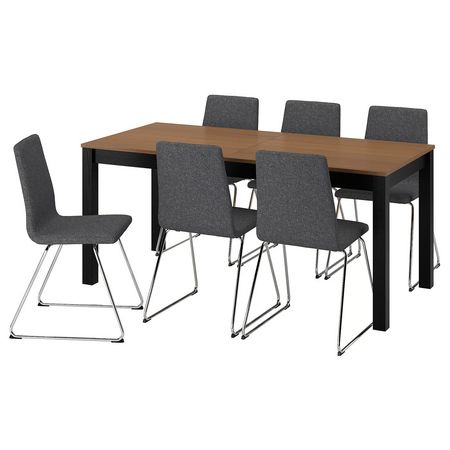 ÅLHULT / LILLÅNÄS Стол и 6 стульев