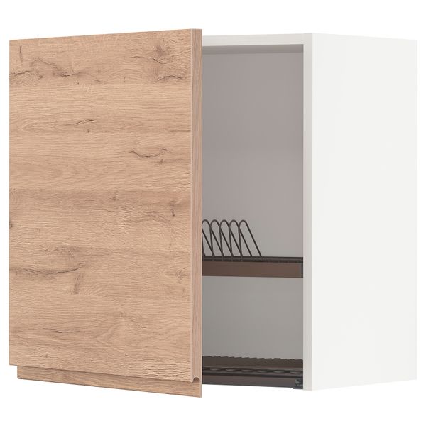 Навесной шкаф с сушилкой, 60x60 см, белый, Voxtorp под дуб IKEA METOD МЕТОД 994.557.65 - фото 2