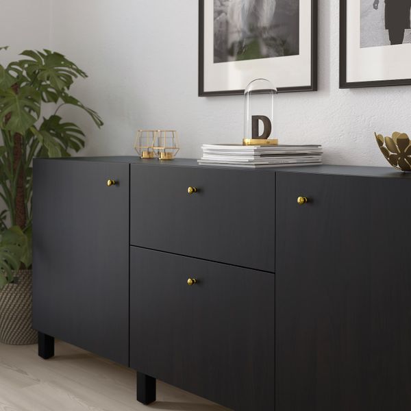 Ручка мебельная, желтая медь 20 мм IKEA ENERYDA ЭНЕРИДА 703.558.08 - схема-чертеж с размерами