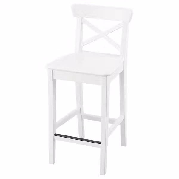 ROSENTORP РОЗЕНТОРП Стул барный - белый/белый 63 см - фото 1