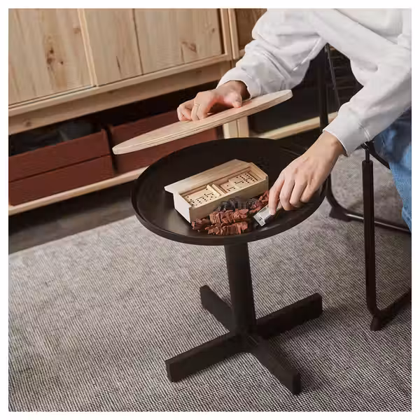 TIPHEDE Ковер, безворсовый - чёрный/неокрашенный 155x220 см - фото 6