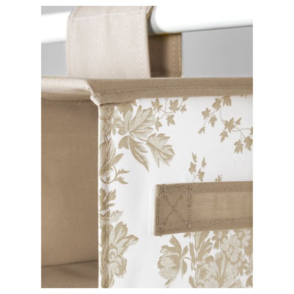 Модуль для хранения, 7 отделений, бежевый, белый цветок, 30x30x95 см IKEA ГАРНИТУР 003.805.09 - фото 3