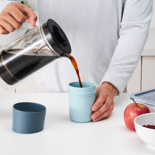 Дорожная кружка, синий, 0.3 л IKEA ТРОЛИГТВИС 504.291.84 - фото 2