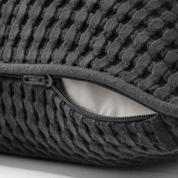 Чехол на подушку, темно-серый 50x50 см IKEA VÅRELD ВОРЕЛЬД 505.004.39 - фото 2