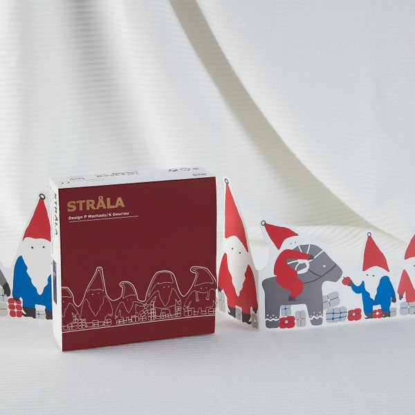 Светодиодное настольное украшение, с батарейным питанием, Санта Клаус IKEA СТРОЛА 104.440.54 - схема-чертеж с размерами