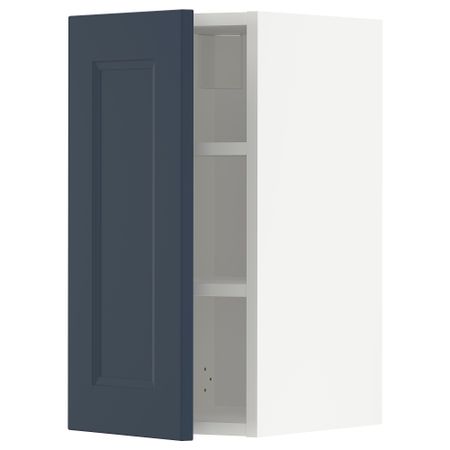 Навесной шкаф с полками, белый Axstad, матовая поверхность синий, 30x60 см IKEA METOD МЕТОД 294.664.80