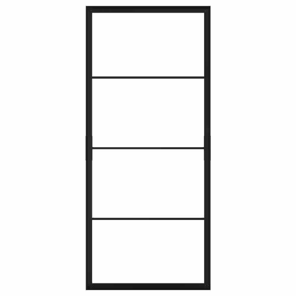 SKYTTA Рама раздвижной двери - чёрный 102x231 см - схема-чертеж с размерами