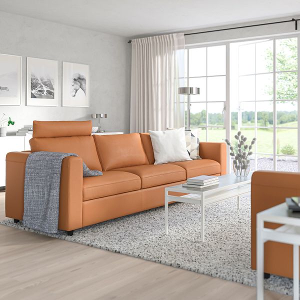 3-местный диван, с изголовьем/Гранн/Бумстад золотисто-коричневый IKEA VIMLE ВИМЛЕ 293.062.60 - фото 2