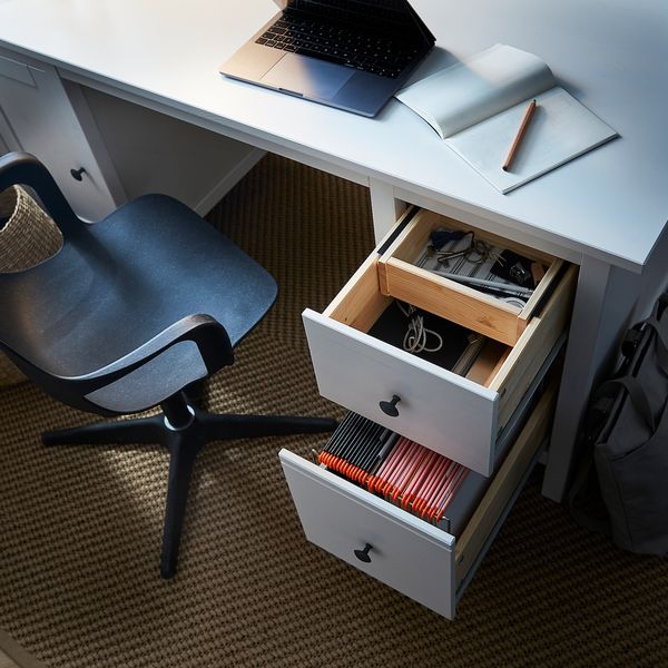 Письменный стол, белая морилка 155x65 см IKEA HEMNES ХЕМНЭС 703.847.97 - фото 3