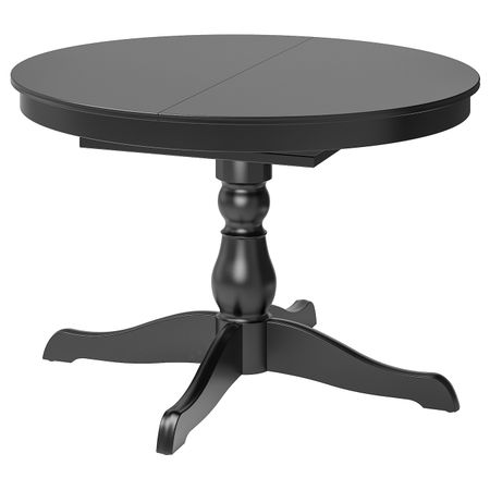Раздвижной стол, черный 110/155 см IKEA INGATORP ИНГАТОРП 403.615.75